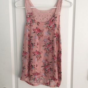 A pink floral summer top